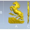 Конь на дыбах - 3D модель STL для ЧПУ: рельефное панно