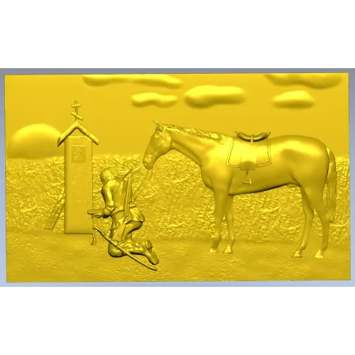 Панно "Вечная верность" - 3D модель STL рельеф для ЧПУ