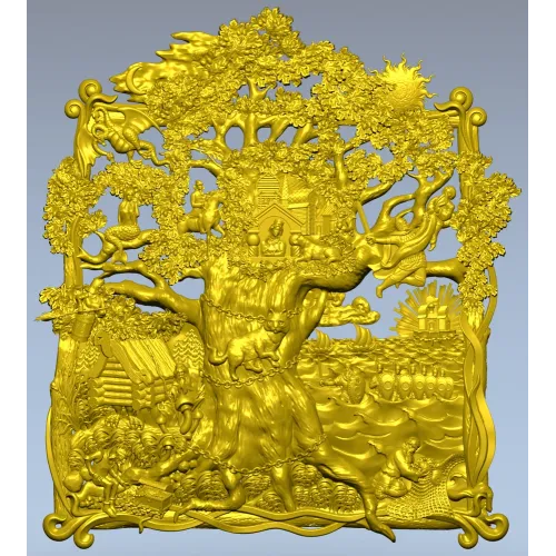 Дуб Лукоморья - 3D модель STL для ЧПУ