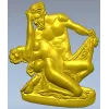 Classical High-Relief "Eternal Embrace" - 3D STL Model for CNC
