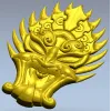 Драконий пламенный маскарон - 3D модель STL для ЧПУ
