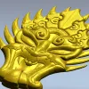 Драконий пламенный маскарон - 3D модель STL для ЧПУ