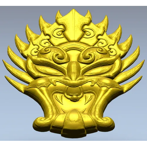 Драконий пламенный маскарон - 3D модель STL для ЧПУ