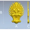 Драконий пламенный маскарон - 3D модель STL для ЧПУ