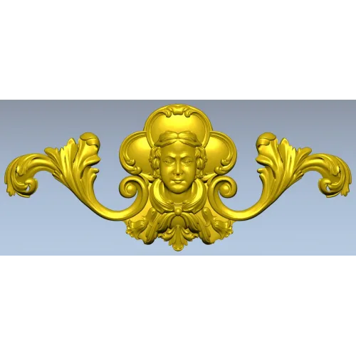 Маскарон барочный в высоком рельефе - stl модель для ЧПУ