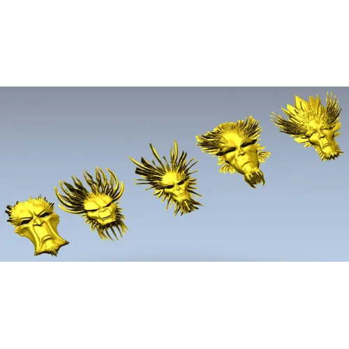 Набор декоративных масок "Лики Солнца" - 3D STL для ЧПУ