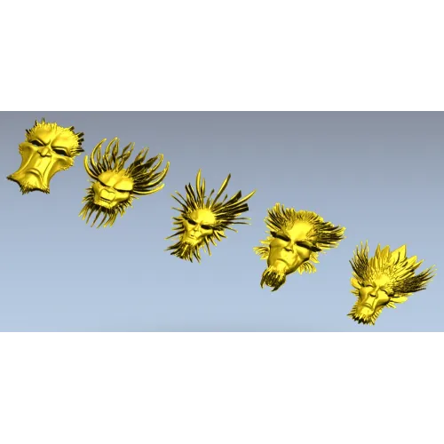 Набор декоративных масок "Лики Солнца" - 3D STL для ЧПУ