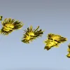 Набор декоративных масок "Лики Солнца" - 3D STL для ЧПУ
