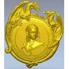 Медальон с драконами - 3D модель в формате STL для ЧПУ
