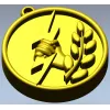 Bolt & Laurel Medallion - STL 3D model for CNC