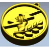Bolt & Laurel Medallion - STL 3D model for CNC