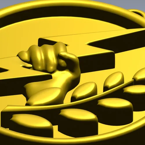 Bolt & Laurel Medallion - STL 3D model for CNC