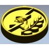 Bolt & Laurel Medallion - STL 3D model for CNC