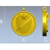 Медаль-подвеска "Звезда и сабля" - STL для ЧПУ
