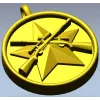 Медальон со звездой и винтовками - 3D модель STL для ЧПУ