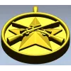 Медальон со звездой и винтовками - 3D модель STL для ЧПУ
