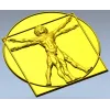 Медальон "Витрувианец" - 3D модель STL для ЧПУ