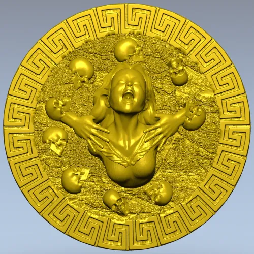 Медальон "Агония" - 3D модель STL для ЧПУ