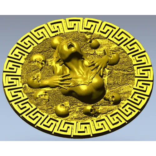 Медальон "Агония" - 3D модель STL для ЧПУ