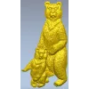 Медведица с медвежонком - 3D модель STL для ЧПУ