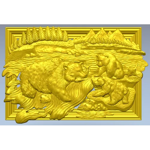 Камчатская семья - 3D модель STL для ЧПУ