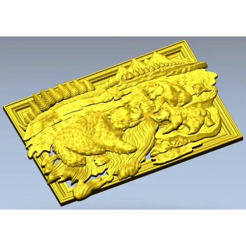 Камчатская семья - 3D модель STL для ЧПУ