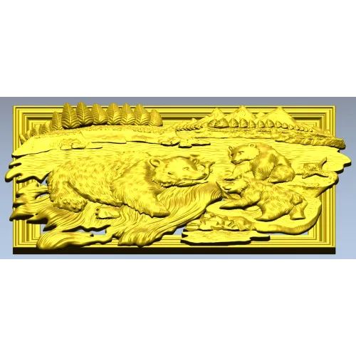 Камчатская семья - 3D модель STL для ЧПУ
