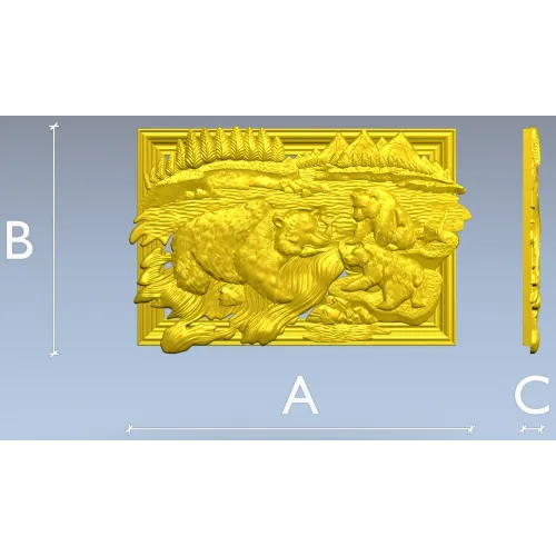Камчатская семья - 3D модель STL для ЧПУ
