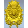 Guardian Bear Crest - high-relief STL 3D model for CNC