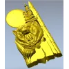 Бурый медведь под Луной - 3D модель STL для ЧПУ