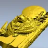 Бурый медведь под Луной - 3D модель STL для ЧПУ