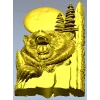 Бурый медведь под Луной - 3D модель STL для ЧПУ