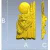 Бурый медведь под Луной - 3D модель STL для ЧПУ