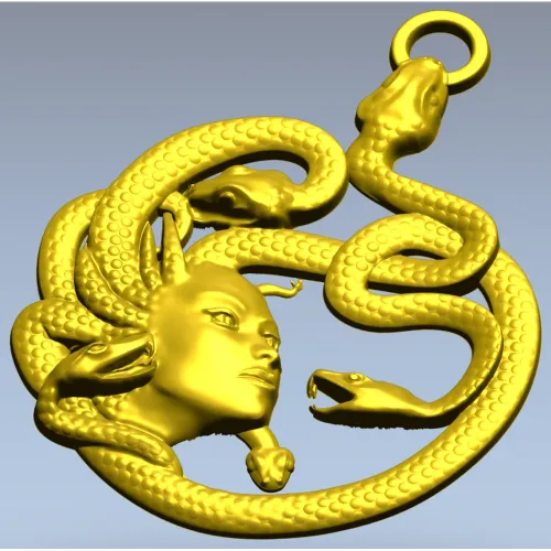 Медальон "Голова Горгоны" - 3D модель STL для ЧПУ