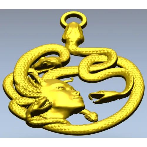 Медальон "Голова Горгоны" - 3D модель STL для ЧПУ