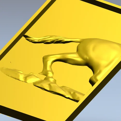 Панель "Сила и грация" - рельефная 3D модель STL для ЧПУ