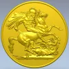 Saint George Medallion STL - high relief 3D model for CNC