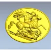 Saint George Medallion STL - high relief 3D model for CNC