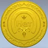 Монетка "Нет" - 3D модель STL для ЧПУ
