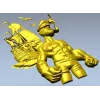 Captain Brine - nautical 3D STL model for CNC milling