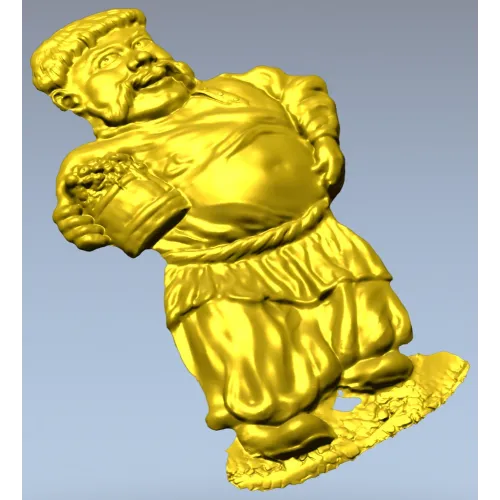 3D модель "Мужик с пивом" - STL файл для ЧПУ