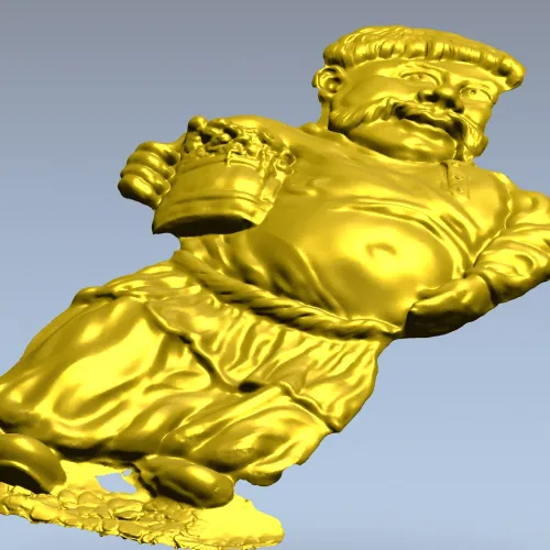3D модель "Мужик с пивом" - STL файл для ЧПУ
