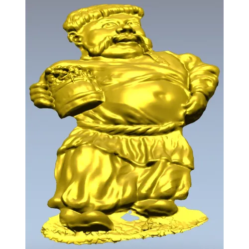 3D модель "Мужик с пивом" - STL файл для ЧПУ