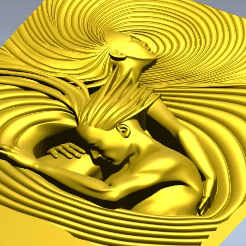 3D модель панно "Вихрь единения" - STL для ЧПУ