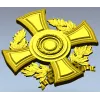 Лавровый наградной крест - 3D модель STL для ЧПУ
