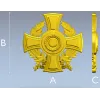Лавровый наградной крест - 3D модель STL для ЧПУ