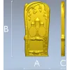 Tomb Plaque with Church Domes - STL 3D Model for CNC