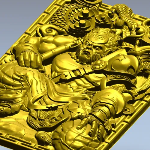 Mighty Monkey Guardian - high-relief 3D STL panel for CNC