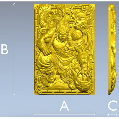 Mighty Monkey Guardian - high-relief 3D STL panel for CNC