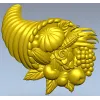 Рог Урожая - декоративная stl модель для ЧПУ